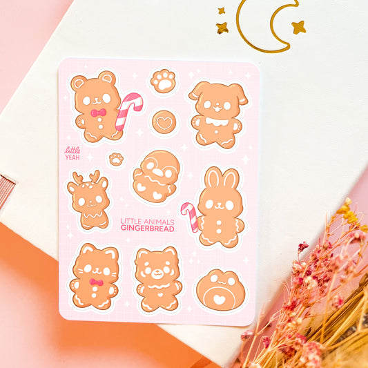 Animals Gingerbread - Cute Sticker Sheet