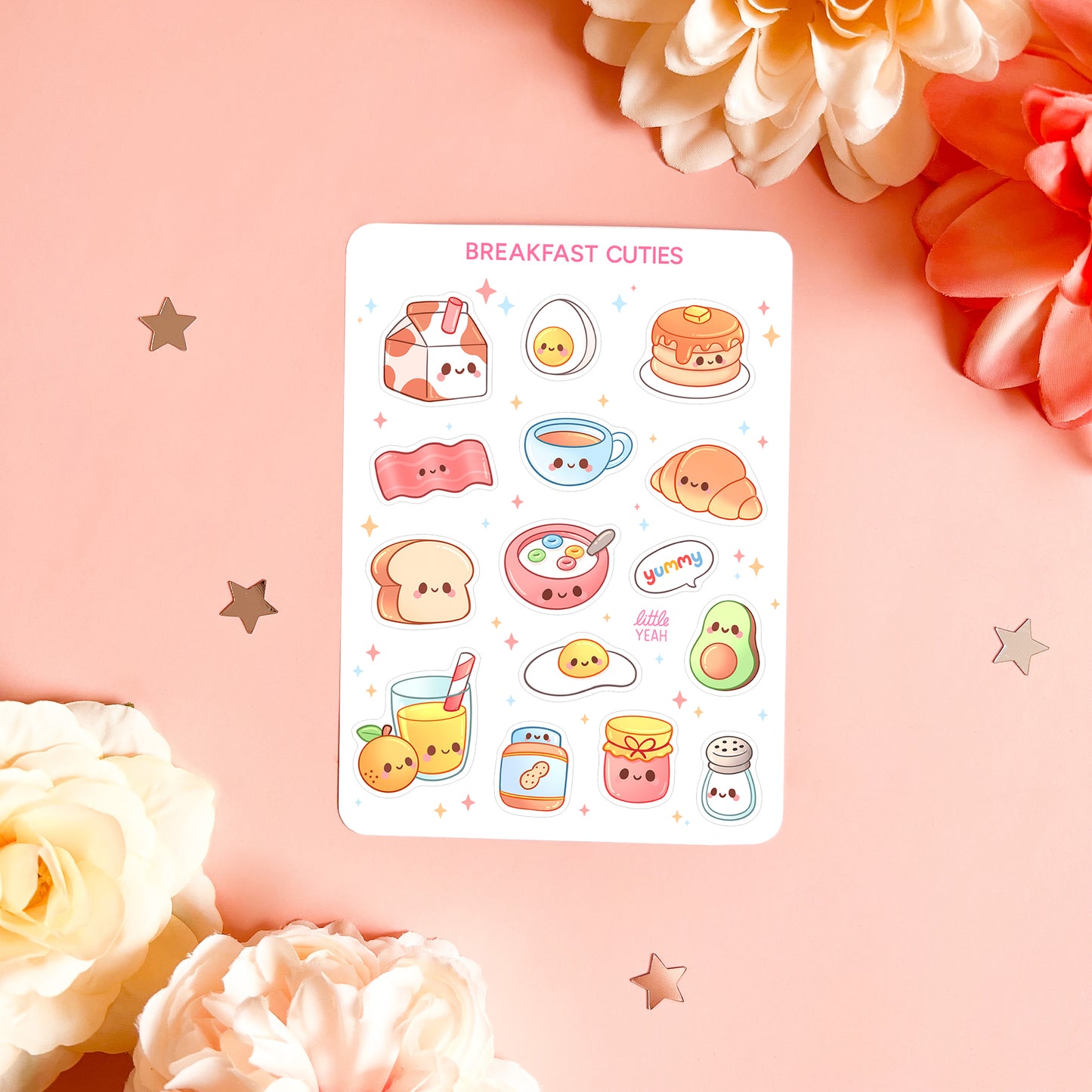 Breakfast Cuties - Cute Sticker Sheet