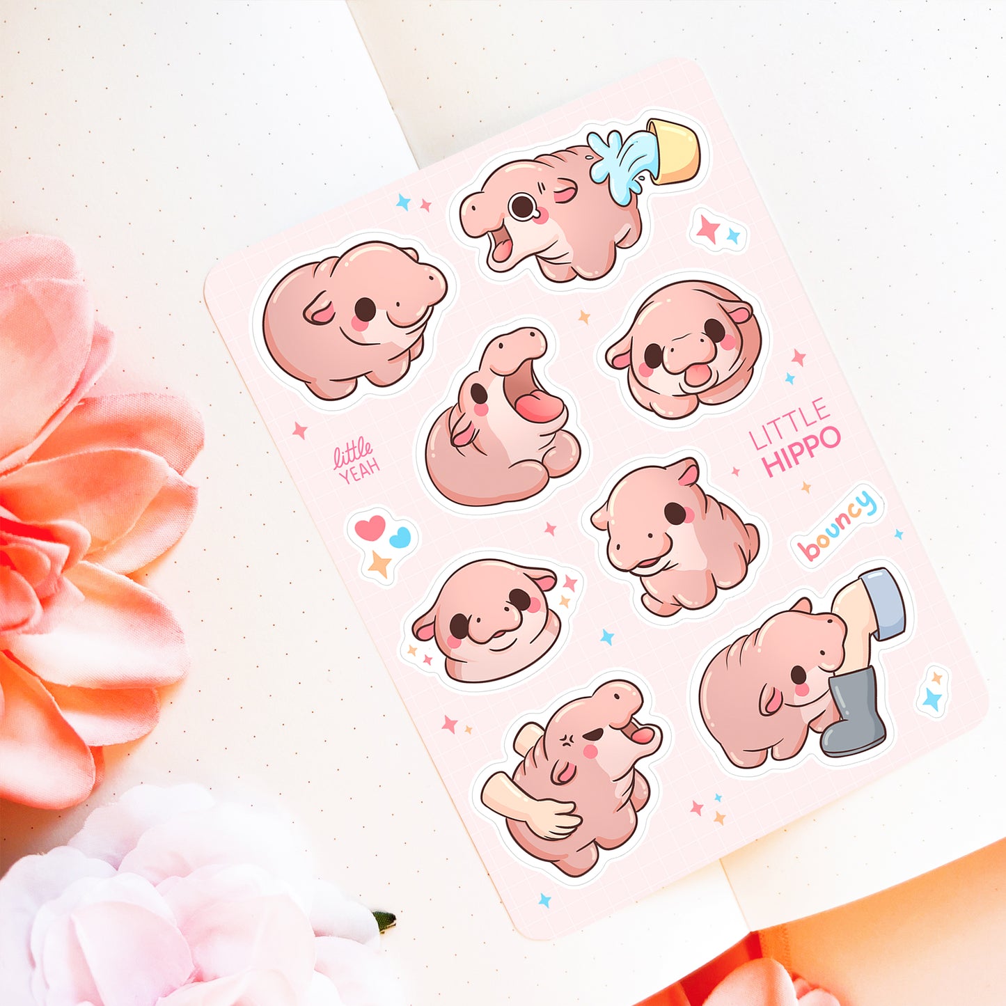 Hippo Baby - Cute Sticker Sheet