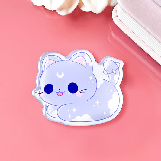 Katze mit Wolken-Design Magnet